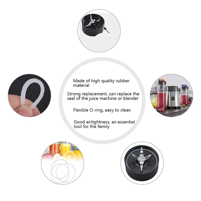 Akozon 3Pcs Magic Bullet Gasket, Magic Bullet Rubber Seal Blender