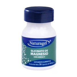 Naturagel Biglicinato de Magnesio con Omega 3 900mg 30 Capsulas                                                                                       