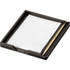 Memo Tray, Synthetic Leather Type MT-3 / Brown/Emu Memo Tray