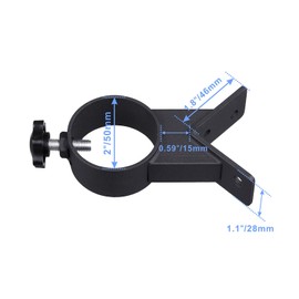 YZZHAJ Deck Patio Umbrella Holder Heavy Duty Adjustable Metal Umbrella Clamp Stand Mount Attaches to Railing, Outdoor Courtyard, Balcony, Boats, 3 Pack Black (Corner Mount)