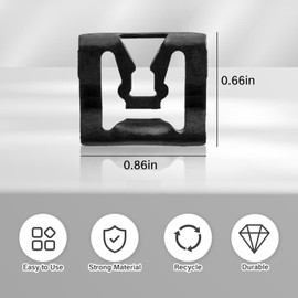 NIIIYTYB 20 Packs Windshield Fastener Clips Steel Trim Molding Clips 0269550 C5ZZ-6543413-B Compatible with Truck Parts F100 F150 F250 F350 Front Window Reveal Molding Durable Replacement Hardware
