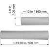 4 Inch Adjustable Through-Wall Vent Duct - White - Different