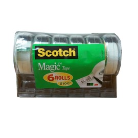 5,100 Inches Mega Pack, Scotch Magic Tape (3/4 x 850 Inches, 6-pack), Includes Dispenser with Each Roll