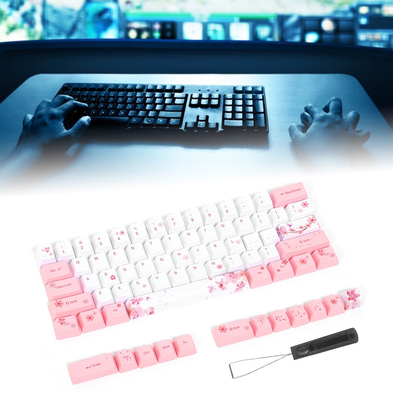 73PCs Sublimation Keycaps PBT Mechanical Keyboard Accessory PC Parts with