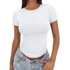 Trendy Queen Womens Basic T Shirts Summer Tops 2025 Crop