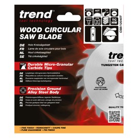 Trend CSB/12040T CSB/12040T Cordless Wood Circular Saw Blade 120mm Diameter 20mm Bore 40T TCT 1.8mm Kerf +15° Hook CSB/12040T