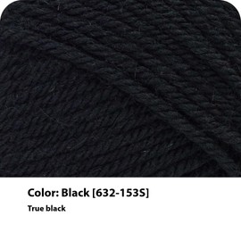 Lion Brand Yarn Wool-Ease Recycled, Yarn for Crochet, Black, 1 Pack