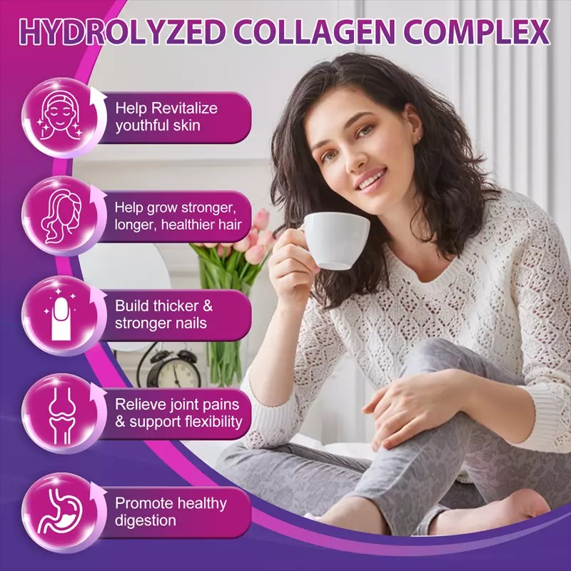 Collagen Peptides for Women & Men,Type I, II, III, V,