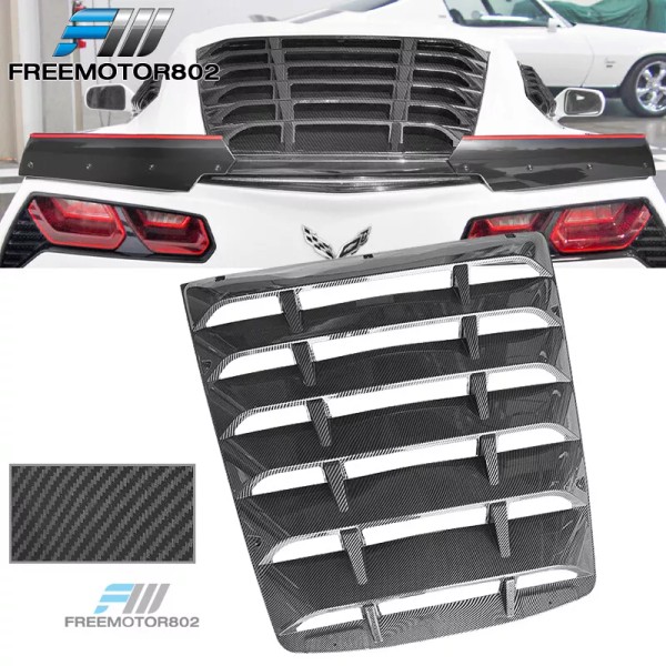 FREEMOTOR802 Fits 14-19 Chevy Corvette C7 Rear Window Louver Sun