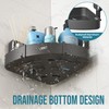 TAILI Corner Shower Caddy with Suction Cup with Hooks, Aluminum