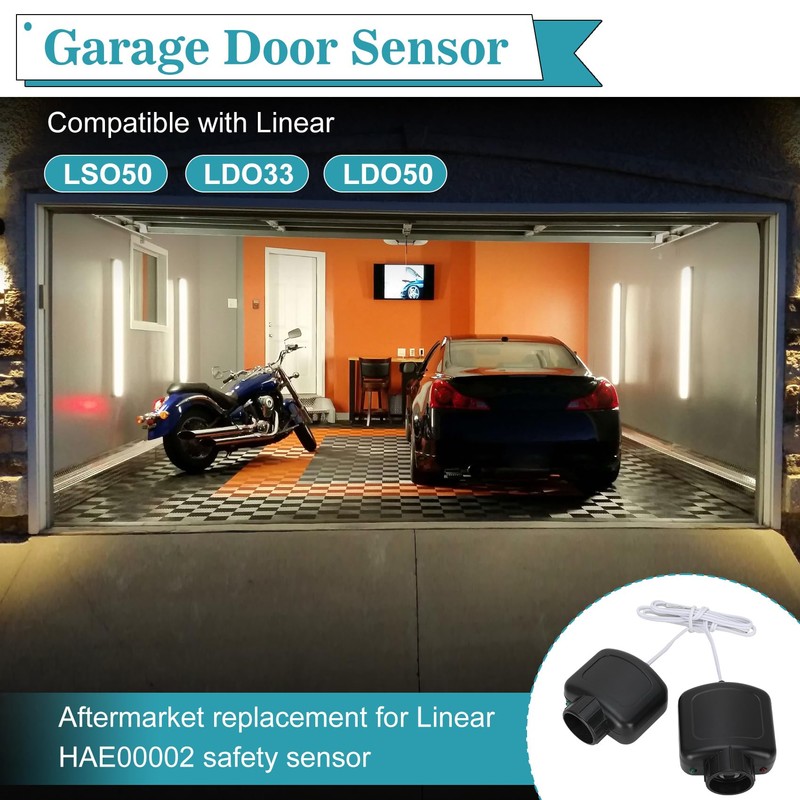2 for Linear Garage Door Opener Sensors Beam Eyes Kit,Compatible