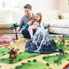 BERHICHAD Snowy Volcano Model Decorative Play Mat Dinosaur Volcano Toy
