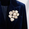 HINZIC 45pcs Rhinestone Pearl Buttons, 9 Styles Flat Back Faux