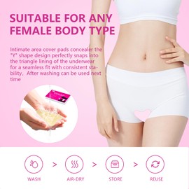 4 Pack Adhesive Camel Concealer Toe, Reusable Silicone Pads Invisible Toe No Camel Guard for Women, Underwear Guard Seamless Hider Covers for Swimsuits Bikini Leggings Yoga Pants All