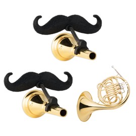 Brasstache 2.0 for Kids - (2-pack) Clip-on Mustache for Brass Players, Original Mustache Size (French Horn)