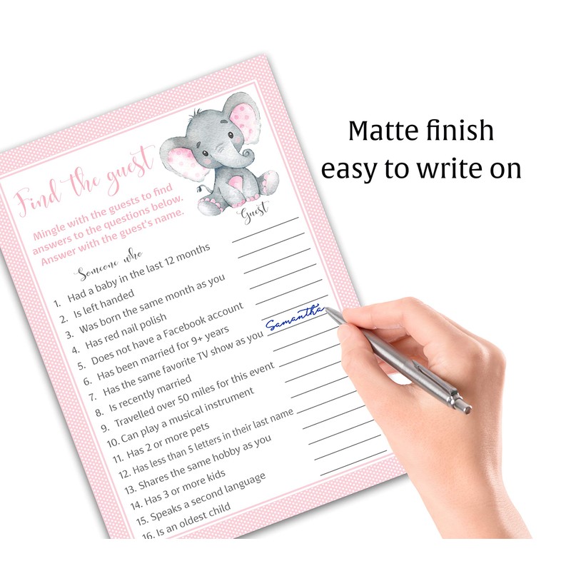 FIND THE GUEST Baby Shower Game — Pack of 25