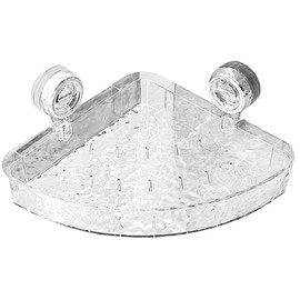 Corner Shower Caddy Suction Cup Shower Caddy No Drilling Shower Organizer Corner 10KG Heavy Loading Bathroom Shelf Removable Shower Rack with Drainage Holes Clear Shower Organizer Corner Suction Show