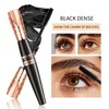 Waterproof Black Mascara for Volumizing & Lengthening Lashes, Smudge-Proof Washable