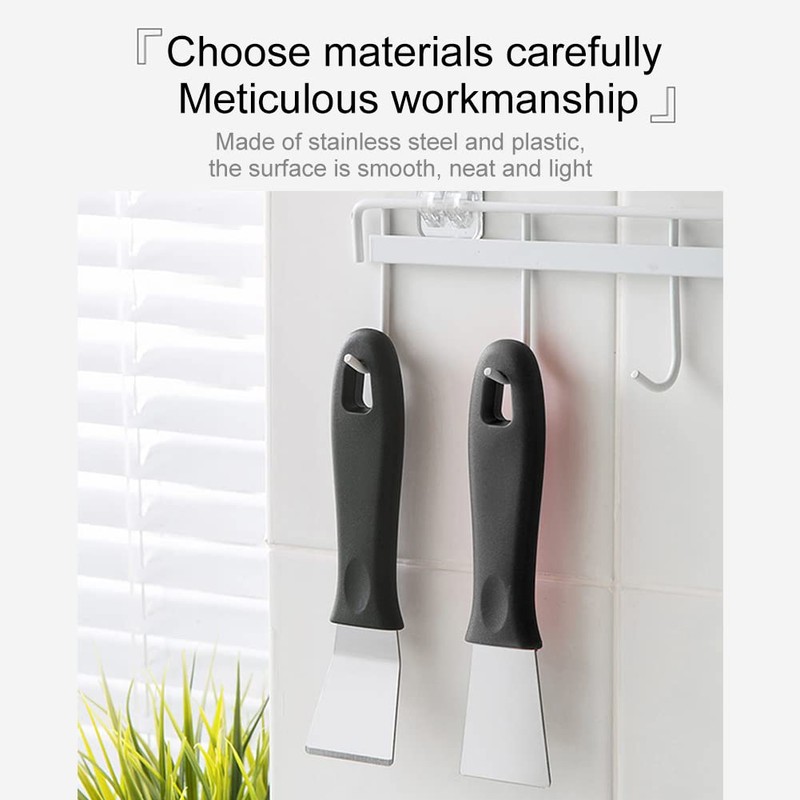 Cleaning Scraper, Curved Cleaning Scraper, Stainless Steel with Plastic Handle