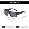 YAMEIZE Polarised Rectangular Sunglasses for Men - Retro Square Polarized