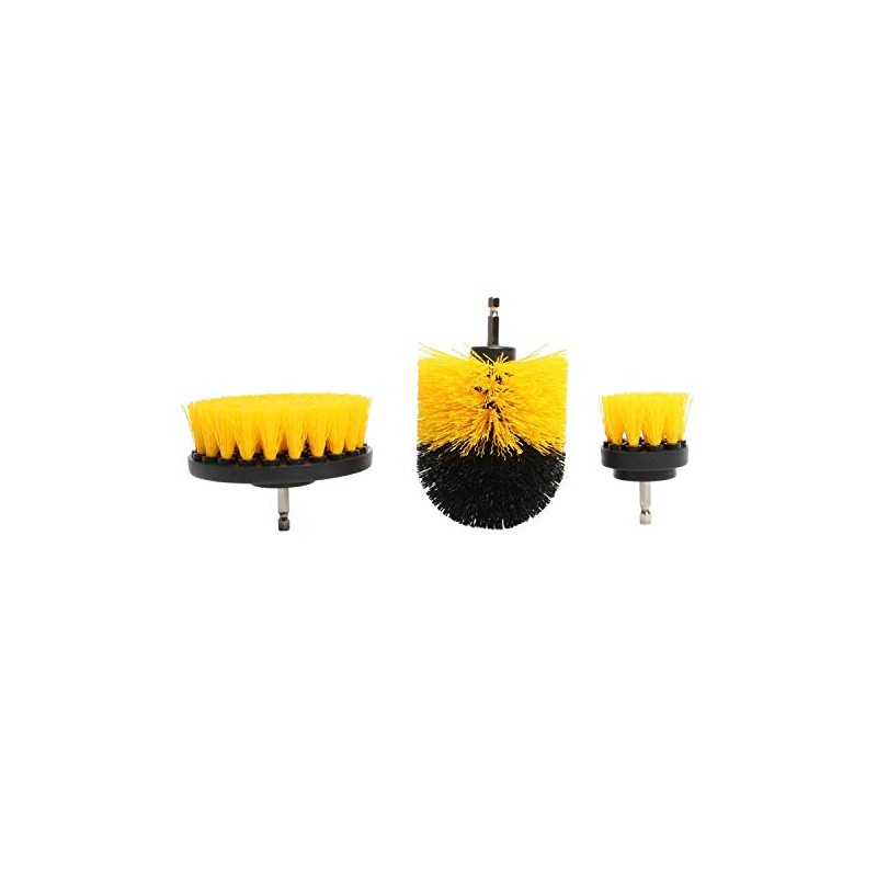 ProElite 3 Piece Drill Activated Brushes, Car Wash Kit, Cleaning