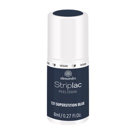 alessandro Striplac Peel or Soak Vegan Superstition Blue LED Nail Polish in Dark Blue, 8 ml – For Perfect Nails in 15 Minutes