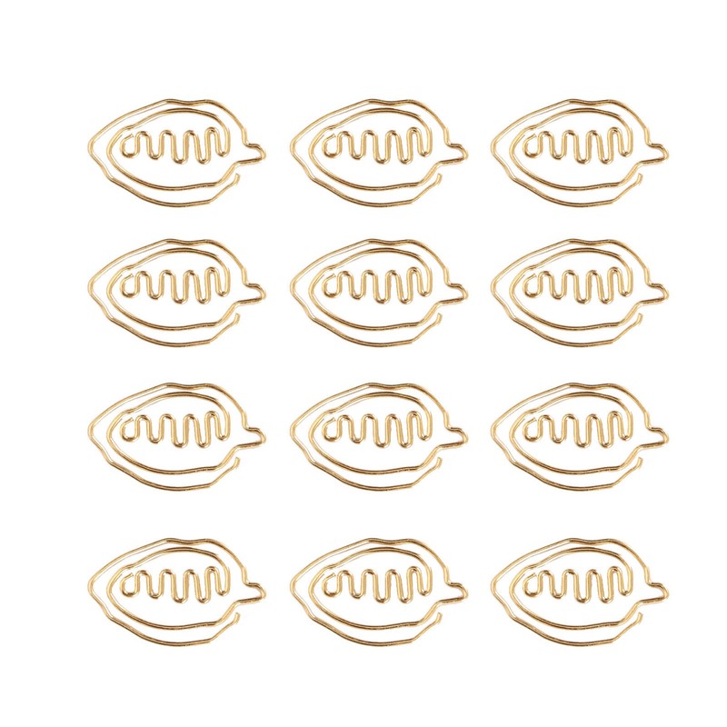 100pcs Special Shape Paper Clips Creatively Cute Plated Metal Bookmark