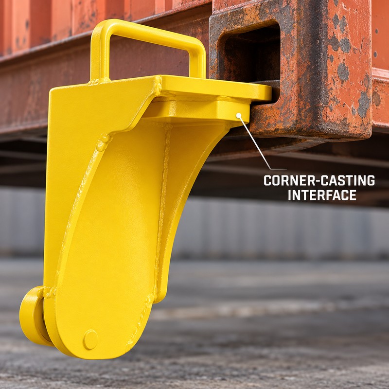 Heavy Duty Shipping Container Jack Lug, Iron Container Lifting Adapter