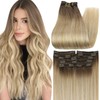 Full Shine Clip in Hair Extensions Real Human Hair Extensions