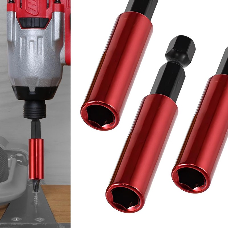 Saipor 10pcs 60mm Magnetic Drill Bit Holder, 1/4 Inch Hex