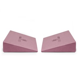 Yoga Studio EVA Yoga Wedge Blocks, 2 Pieces Slanted Board Calf Stretcher, Lightweight EVA Foam, Mini Half Wedges, Non-Slip Yoga Wedges for Wrists and Hands, (Dusty Pink)