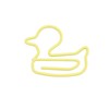 100Pcs Paper Clips Yellow Duck Shape Lightweight Portable Electroplating Process