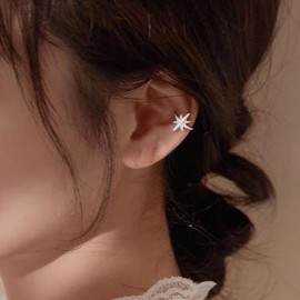 Ear Cuffs Non Piercing Star Ear Cuff Earrings for Women Gold Tiny Cartilage Cuff Earring Jewelry Gift for Women