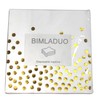 BIMLADUO 20 White Napkins with Gold Dots, Disposable 5x5 inch