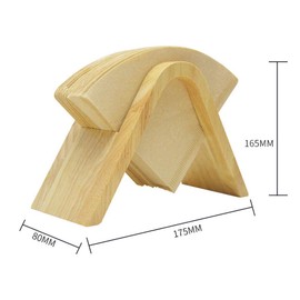 POEFT Wooden Coffee Filter Paper Container Holder For Kitchen Bar Cafes Bar Coffee Shop Filter Paper Holder