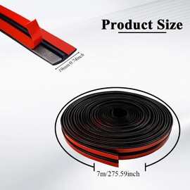 QZTYTY Windshield Rubber Seal, Car Weather Stripping, Cuttable T-Car Sunroof Cover Seal Rubber Trim, 23Ft Rubber Weather Stripping Windshield Window Seal Strip Moulding Trim for Cars Trucks (19mm/7M)
