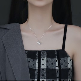 TseenYi Ginkgo Necklace Choker Ginkgo Leaf Peandant Necklace Silver Ginkgo Pendant Necklace Chain Ginkgo Clavicle Chain Jewelry for Women and Girls