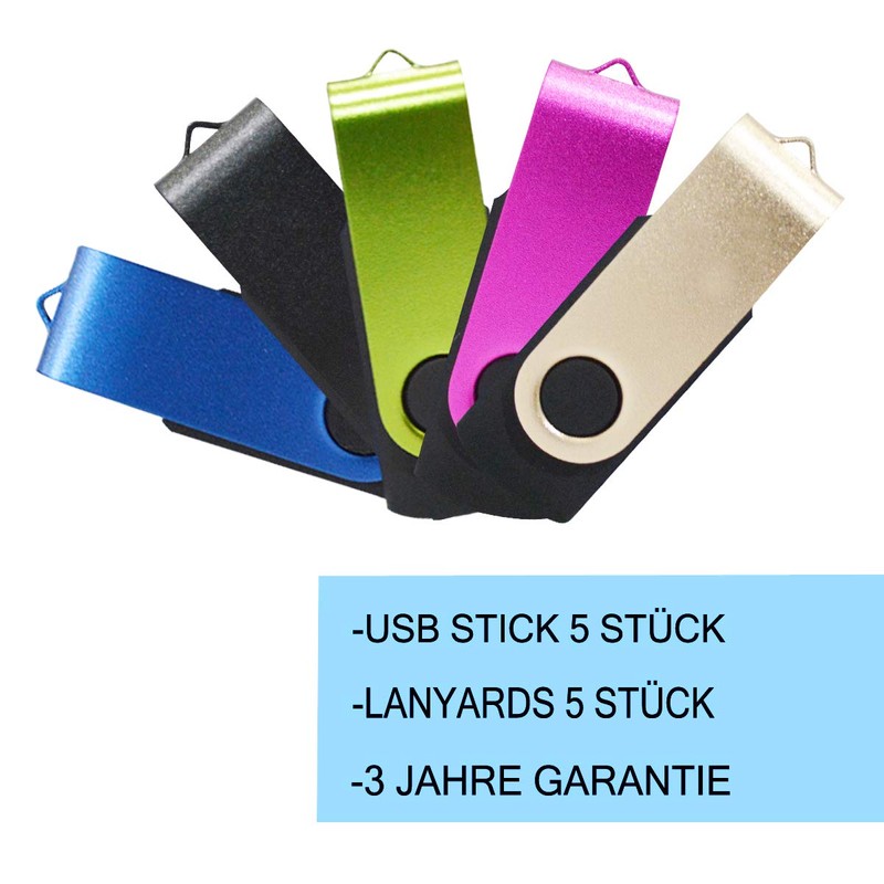 USB Sticks 32 GB Pack of 5 AreTop Memory Stick