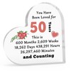 50th Anniversary Wedding Gift 50th Birthday Gifts for Women Heart