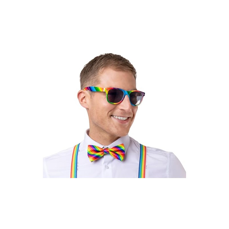 Wicked Costumes Adult Pride Rainbow Bow Tie Accessory
