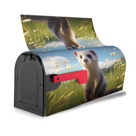 YYHWHJDE letterbox cover waterproof oxford cloth Fits standard or large size mailboxes Wildlife Ferret picture 25.5x21 in