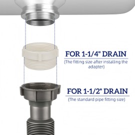 1-1/2" Male NPT to 1-1/4" Female NPT Reducer Bushing Pipe Fitting, Plastic Reducing Pipe Adapter Fitting, Reducer Bushing Pipe Hose Fitting (2)