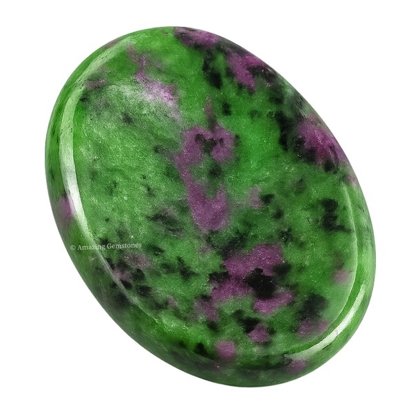 Amazing Gemstone Amazing Gemstone Ruby Zoisite Worry Stone Crystals and