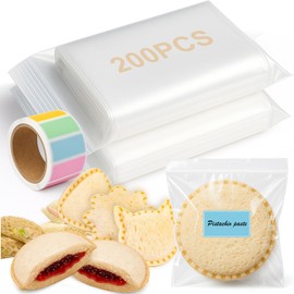 Palksky Food Storage Bags for Uncrustable Sandwich, 200 Pcs Freezer Containers for Crustless Sandwich with 500Pcs Stickers, Lunch Box and Bento Box Supplies