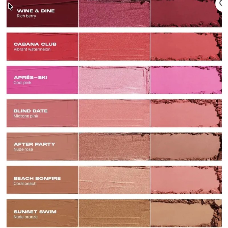 Rubor Morphe Cheek Thrills Multi-finish Face Trio Paleta Apres-ski
