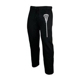 Captain LAX Lacrosse Stick Women Sweatpants - Jogging Bottoms for Women, Sizes S/M/L/XL, Print, Elastic Waist, Black, black, XL