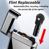 Slim Torch Lighter, Jet Flame Refillable Butane Lighter with Wheel