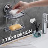 TAILI Chrome Double Layer Soap Dish for Shower, Max Hold