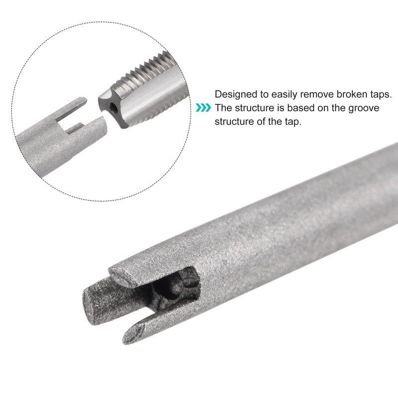 uxcell Tap Extractors M6 / 1/4" (Metric/Inch), 3 Flutes Broken