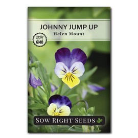Sow Right Seeds - Violet, Johnny Jump-Up Flower Seed for Planting - Beautiful Flowers to Plant in Your Garden - Non-GMO Heirloom Seeds - Perfect for Spring Containers - Attract Pollinators (1)